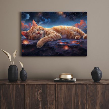 تابلو گربه خوابیده sleeping cat