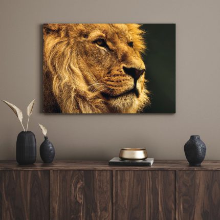 تابلو شیر تنها lonely lion