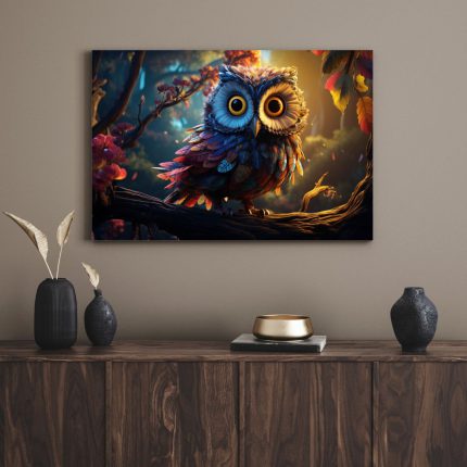 تابلو جغد زیبا beautiful owl