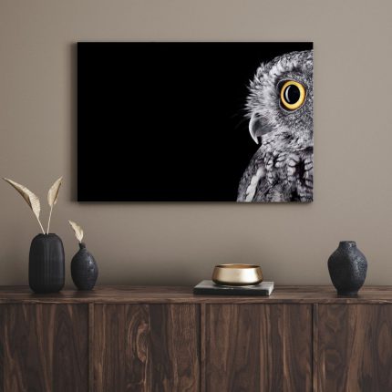 تابلو جغد تنها lone owl