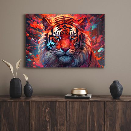 تابلو ببر خشن fierce tiger