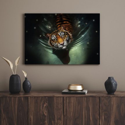 تابلو ببر تک و تنها The only tiger