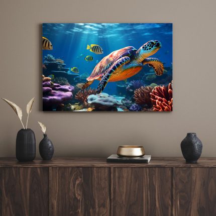 تابلو لاک پشت شگفت انگیز Amazing turtle