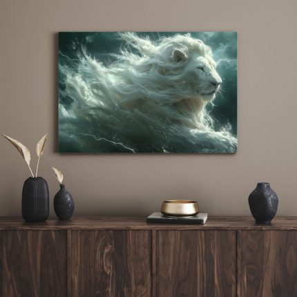 تابلو شیر سفید white lion