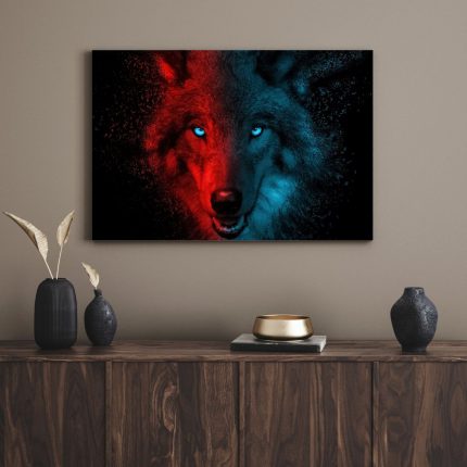 تابلو گرگ تنها lone wolf
