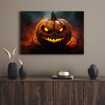 تابلو دکوراتیو کدو تنبل ترسناک scary pumpkin