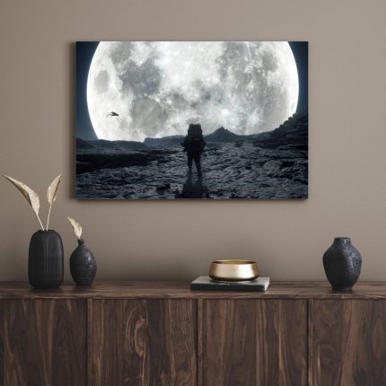 تابلو دکوراتیو ماه و فضا moon and space