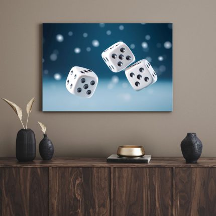 تابلو تاس سفید white dice