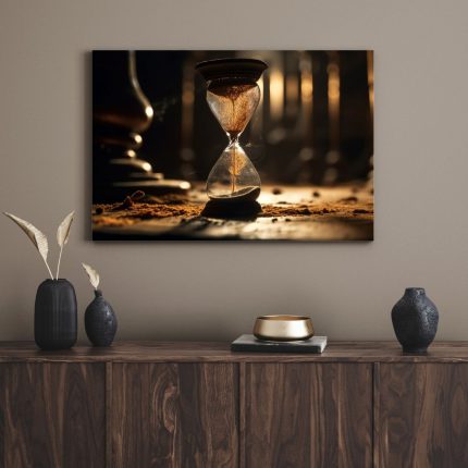 تابلو دکوراتیو ساعت شنی hourglass