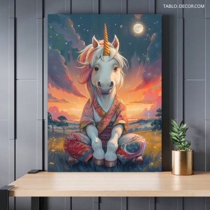 تابلو اسب شاخ دار unicorn