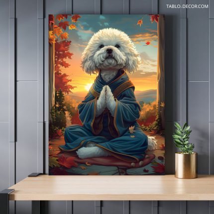 تابلو سگ سفید white dog