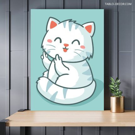 تابلو گربه بامزه cute cat