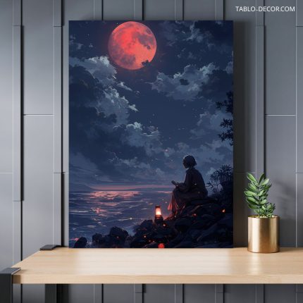 تابلو ماه در تاریکی moon in the dark