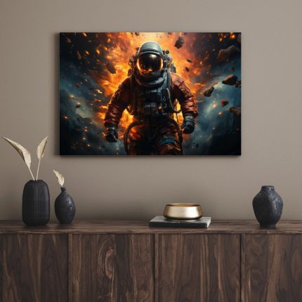 تابلو دکوراتیو فضانورد سخت کوش Hard working astronaut