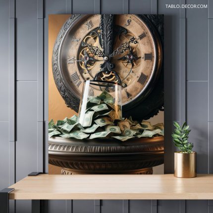 تابلو ساعت و دلار Hours and dollars