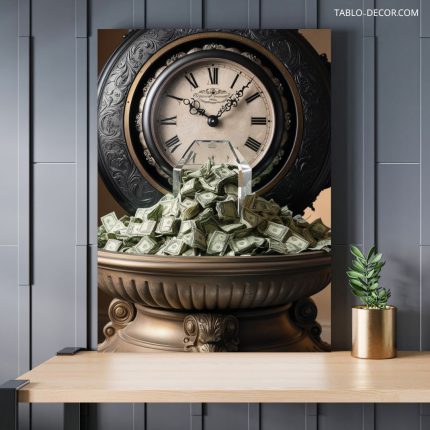 تابلو ساعت و دلار Hours and dollars