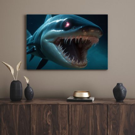 تابلو کوسه وحشی wild shark