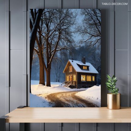 تابلو زمستان سرد و برفی Cold and snowy winter