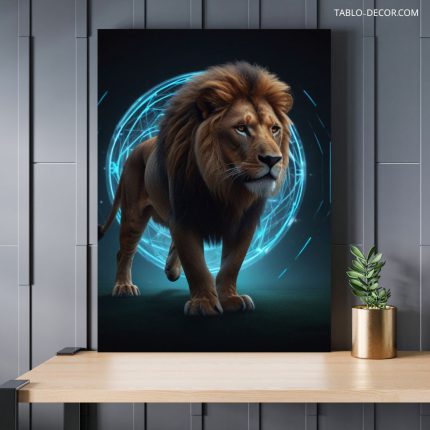 تابلو شیر قدرتمند Powerful lion