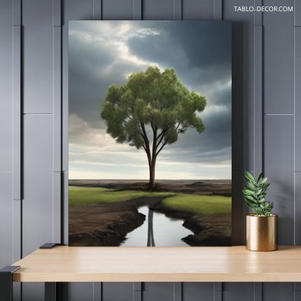 تابلو درخت تنها lonely tree