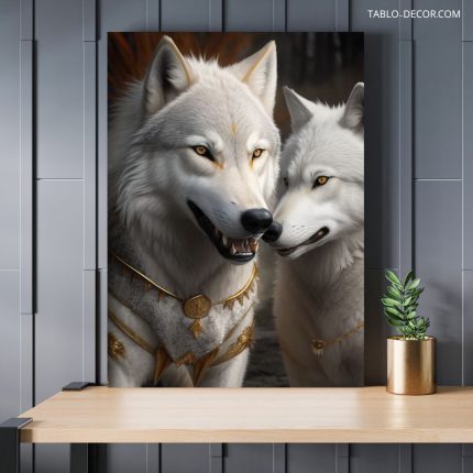 تابلو گرگ های خشن Fierce wolves