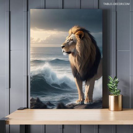 تابلو شیر با جذبه Lion with passion