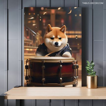 تابلو سگ عشق موسیقی Dog love music