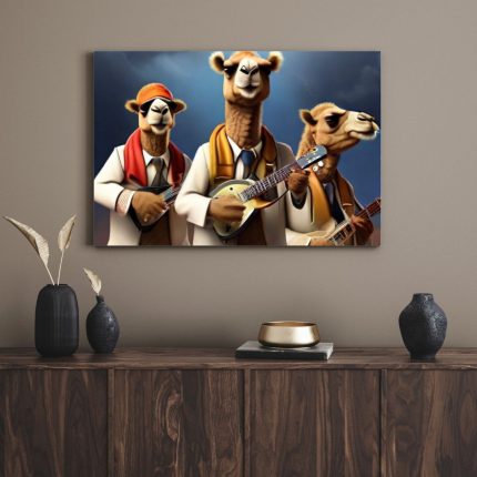 تابلو شتر های نوازنده Musician camels