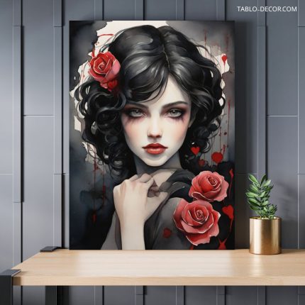 تابلو دختر عصبی nervous girl