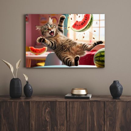 تابلو گربه شیطون naughty cat