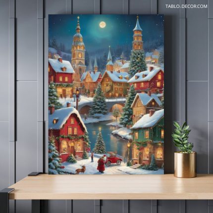 تابلو شهر برفی Snowy city