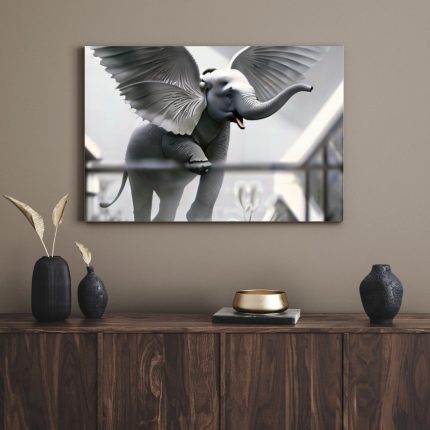 تابلو فیل بالدار winged elephant
