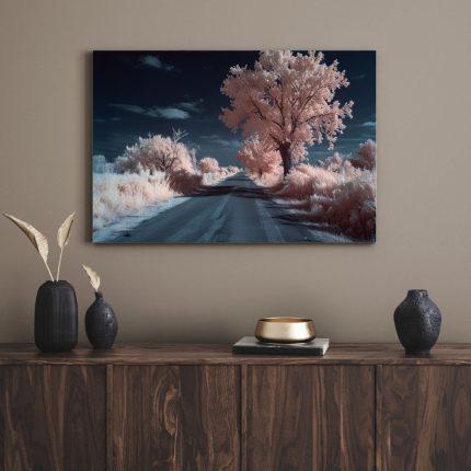تابلو درخت صورتی pink tree