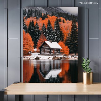 تابلو کلبه جنگلی forest hut