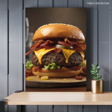 تابلو برگر لذیذ Delicious burger