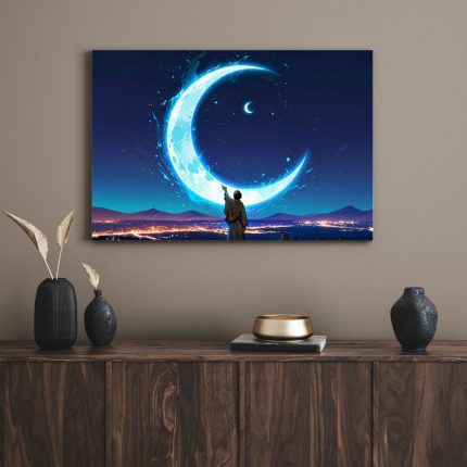 تابلو ماه خیره کننده stunning moon