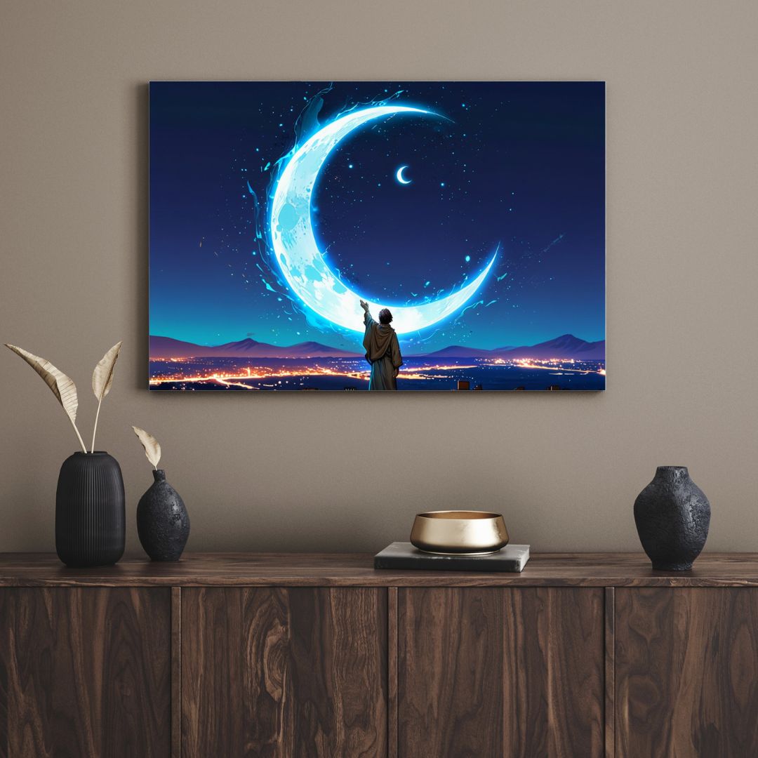 TD 3455 jpg تابلو ماه خیره کننده stunning moon