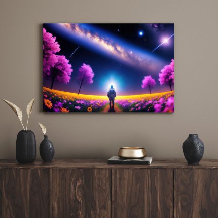 تابلو درختان بنفش Purple trees