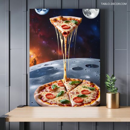 تابلو پیتزا در فضا Pizza in space