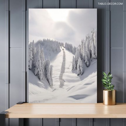 تابلو درختان برفی Snowy trees