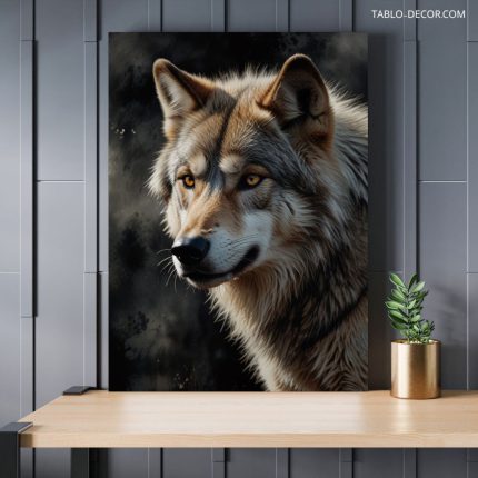 تابلو گرگ the wolf