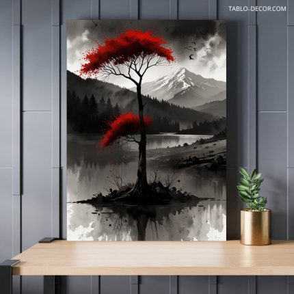 تابلو درخت قرمز red tree