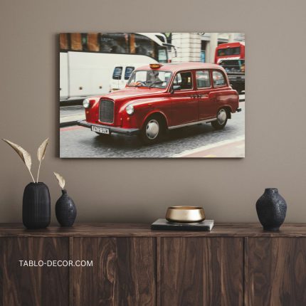 تابلو ماشین نوستالژی در لندن Nostalgia car in London