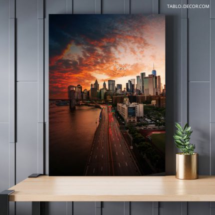 تابلو غروب نیویورک New York sunset