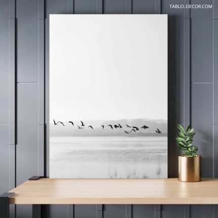 تابلو مینیمال پرنده های مهاجر Migratory birds