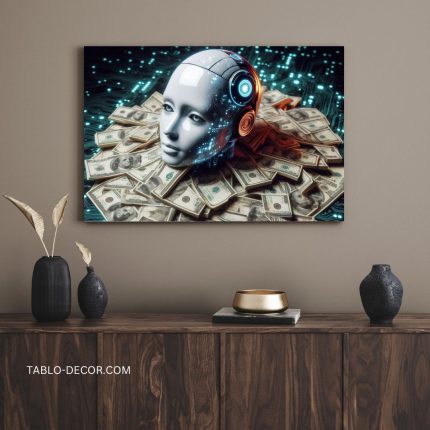 تابلو دکوراتیو دلار و هوش مصنوعی Dollars and artificial intelligence