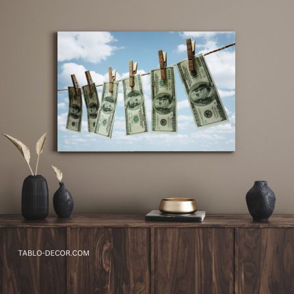 تابلو دکوراتیو مدرن دلار dollar
