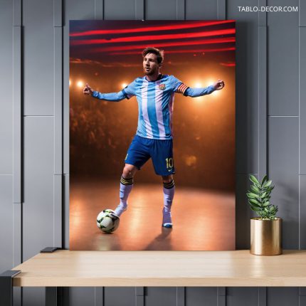 تابلو دکوراتیو مسی قهرمان Messi the hero