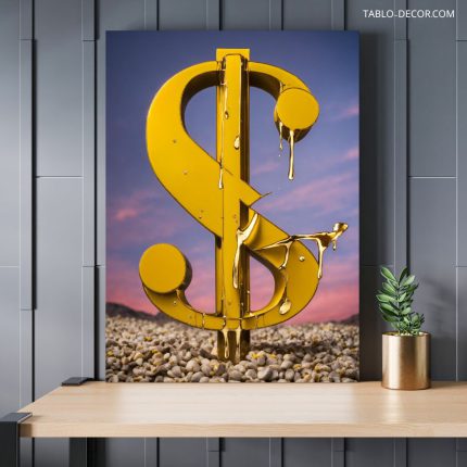 تابلو دکوراتیو مدرن دلار dollar