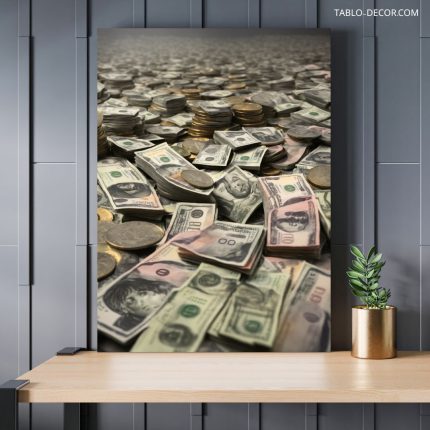 تابلو دکوراتیو دلار لوکس luxury dollar